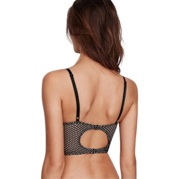 Victoria's Secret black very sexy lined demi buste bra top size 36C - Picture 2 of 7